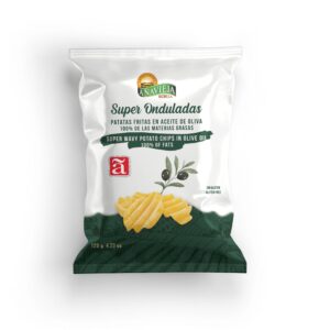 Patatas fritas super onduladas en aceite de oliva